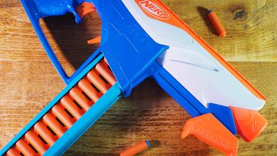 This Nerf blaster makes me feel like an '80s action hero, and I'm a step away from spitting out corny one-liners