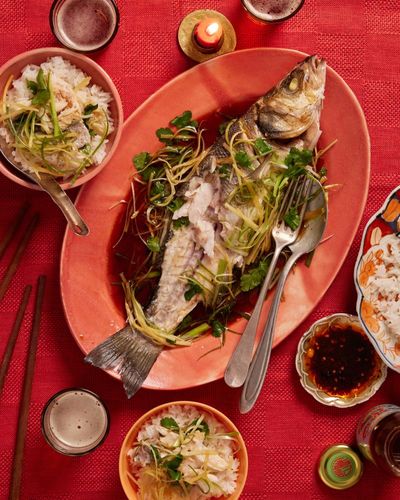 Potstickers and sea bass with ginger and spring onions: Amy Poon’s recipes for lunar new year