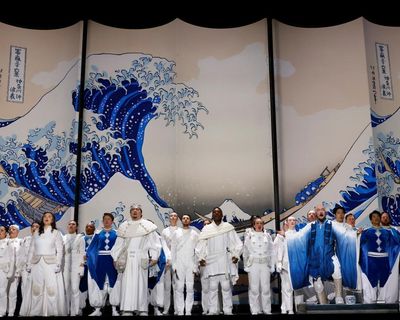 The Great Wave review – Hokusai opera sounds and looks beautiful but skimps on drama