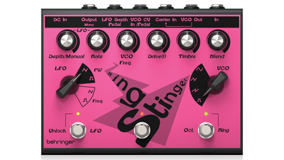 Behringer clones the Lovetone Ring Stinger, a cult classic ring mod/fuzz pedal heard on Radiohead's Kid A