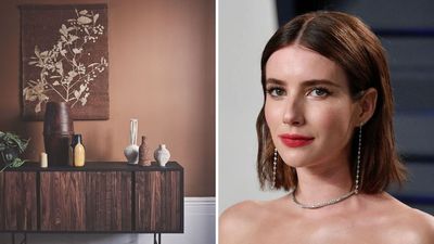 Emma Roberts Transforms a Quiet Corner of Her Living Room into a Breath-Taking Moment Using This Surprising Furniture Piece