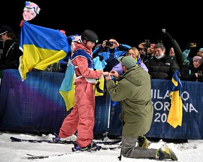 Love is in the big air for Ukrainian skier after reaching Winter Olympics final