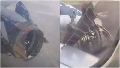 Watch: Passengers scream as Arik Air Boeing flight's left engine destroyed mid-air; plane makes emergency landing