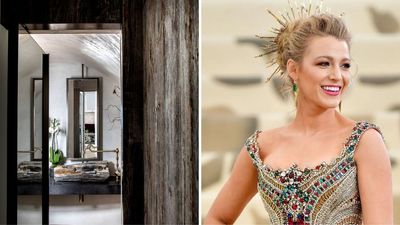 Blake Lively's Boho Bathroom Redefines What a 'Hotel-Style' Space Looks Like – it's Rustic, Layered, and Undeniably Elegant
