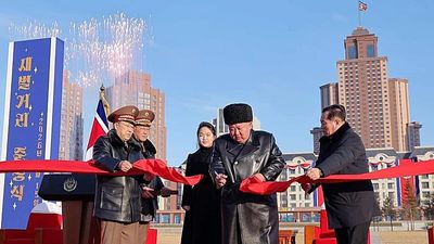 North Korea's Kim unveils new housing district for troops killed fighting for Russia