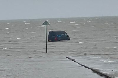 Amazon delivery driver follows sat nav into Thames Estuary