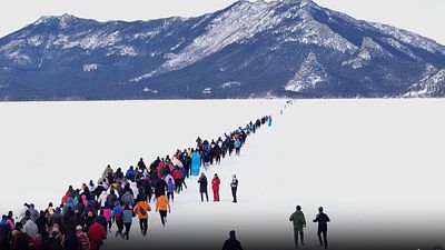 Burabay Ice: Over a thousand runners brave -15°C on frozen lake in Kazakhstan