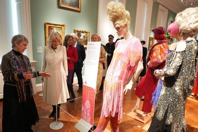 Family wedding dress link revealed by Camilla at Zandra Rhodes exhibition