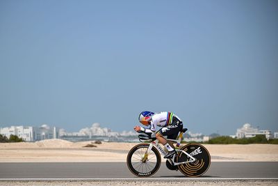 UAE Tour: Remco Evenepoel takes leader's jersey with storming time trial victory on stage 2