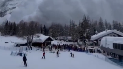 Watch: Video shows massive avalanche racing toward group of skiers in Italy; 2 killed