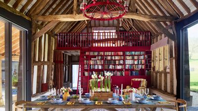 Not Your Average Barn Conversion – This Whimsical Retreat Breaks Farmhouse Traditions With a Dose of ‘Unexpected Red’