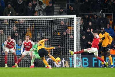 Riccardo Calafiori’s own goal hands Wolves dramatic late draw with Arsenal