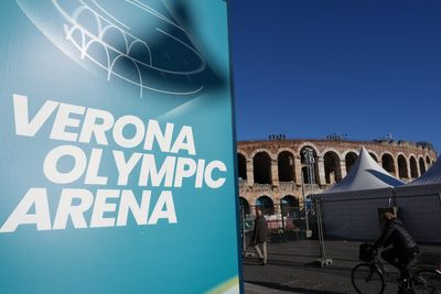 Verona prepares its ancient arena for the Olympics closing ceremony on Sunday