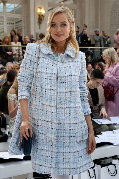 Laura Whitmore debuts baby bump at Paul Costelloe LFW show after pregnancy reveal