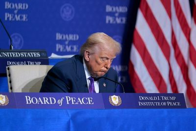 Gavin Newsom trolls ‘Dozy Don’ as president’s eyes droop during Board of Peace event: ‘He’s really just asleep’