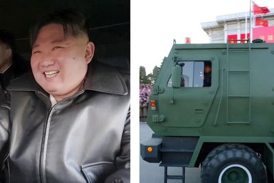 Kim Jong Un seen driving rocket launcher ahead of North Korea’s biggest political event