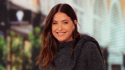 Lisa Snowdon gives flared jeans a chic makeover with this high street knit, and it's only £26