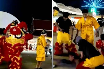 Undercover police dressed as lions nab suspected serial burglar at Lunar New Year fair