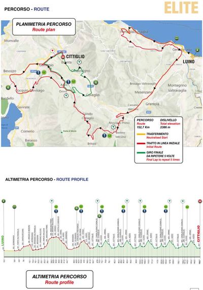 Trofeo Alfredo Binda - Comune di Cittiglio 2026 route