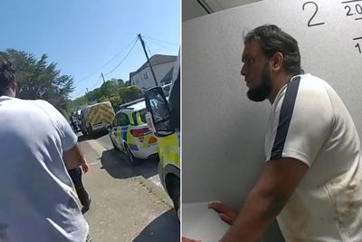 Moment fake animal rehoming centre owner who abused pets in his care is arrested by police