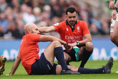 England vs Ireland referee injured during Six Nations clash in freak incident