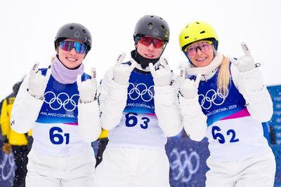 Australian aerials team fall just short of surprise medal as Indra Brown’s final delayed by heavy snow