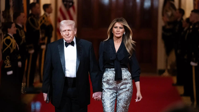 Watch: Donald Trump, Melania Trump host governors' dinner at White House