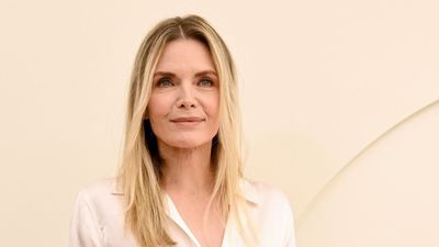 Michelle Pfeiffer's latte coloured outfit offers the perfect pre-spring style cleanser