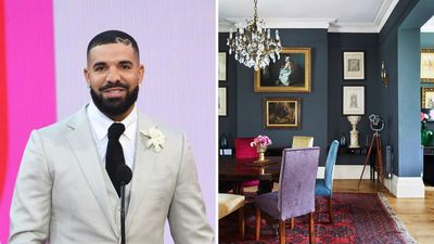 I Can't Stop Thinking About the Unexpected Color Pairing in Drake's Glamorous Dining Room – it's Such a Brave and Playful Twist on Luxe