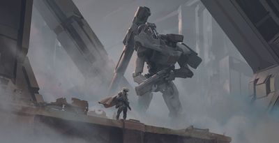 This artist uses Photoshop, Blender and Unreal Engine to create striking characters, mechs and environments