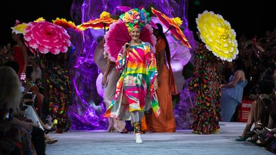 High colour is a runway joy at fashion festival