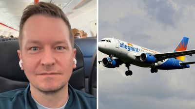 Man flies Allegiant for the first time at Florida airport. When he sits down, he realizes something’s missing