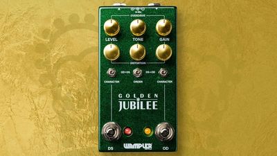 “Brian Wampler’s take on those fire-breathing amps that defined the sound of the 1980s”: Love hotrodded Plexi crunch and Mesa high-gain drive? Wampler’s Golden Jubilee serves up both in one sparkly green stompbox