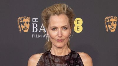 Gillian Anderson wears one of her favourite dress designers to the BAFTAs, but it's the colour that fans can't stop talking about