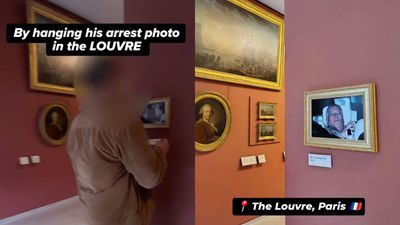 So How Did Former Prince Andrew’s Diabolical Arrest Photo End Up On A Wall Inside The Louvre?