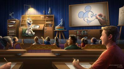 Olaf is hosting a drawing class at Disney World — and animators will teach you to draw him and other classic characters