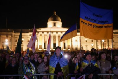 Huge crowd in Trafalgar Square marks four years since Putin launched full-scale invasion of Ukraine