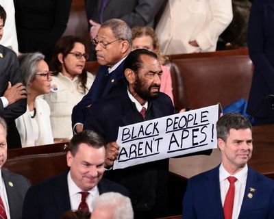 Democrats refuse to stand for Trump as Al Green ejected over ‘apes’ protest sign