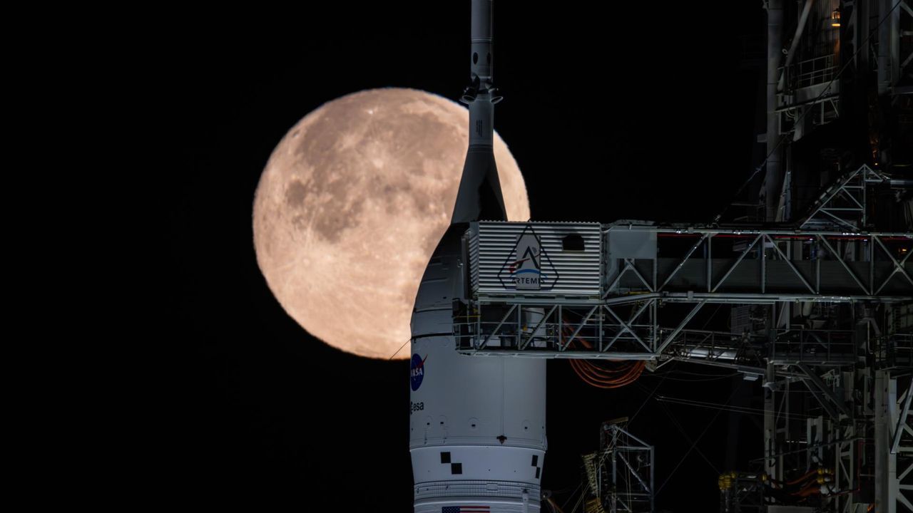 Watch NASA roll Artemis 2 moon rocket off launch pad…