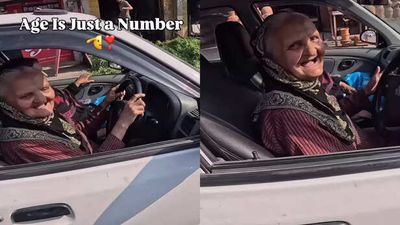 Viral Video: 90-Year-Old Grandma Drives Like a Pro, Leaves Internet Inspired