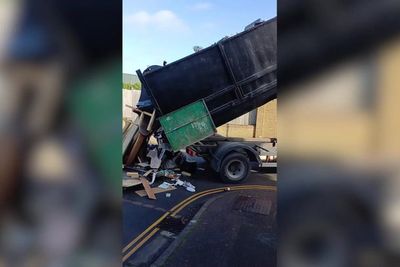 Brazen fly-tipper dumps truckload of garbage onto residential road in broad daylight