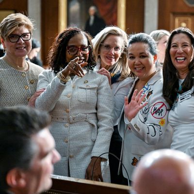 White Suits and "Release the Files" Pins: Why Congresswomen Held a State of the Union Fashion Protest