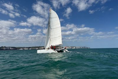 This adventurous catamaran company allows you to reach France using wind power