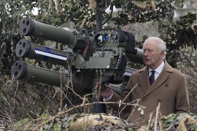 King takes part in air defence exercise and meets military families at barracks