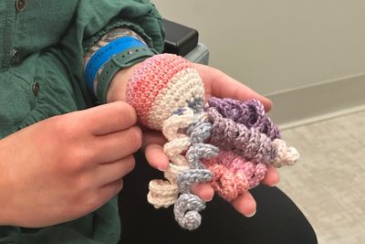 Mom of a preemie crochets colorful yarn octopi for tiny tots at Detroit hospital NICU