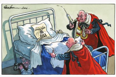 The wheels of British justice have ground to a halt