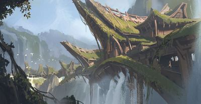 How a famous landmark inspired this dramatic fantasy art