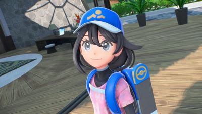 Pokemon Winds and Waves each have exclusive outfits for your main character, but all I can see is the hoverboard you seem to be carrying