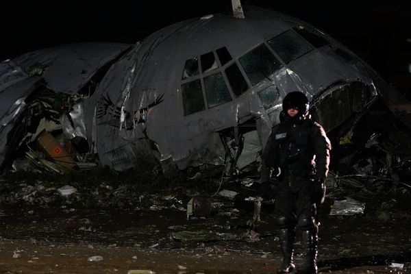 Cargo plane crashes near Bolivia's capital, killing at least 15 people, official says