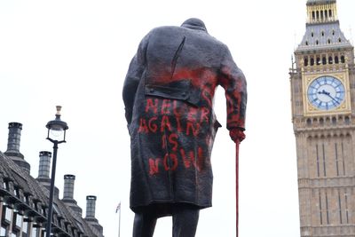 Man charged with criminal damage after Churchill statue defaced with graffiti